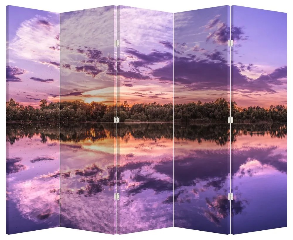 Paraván - Fialové neba (225 x 180 cm)