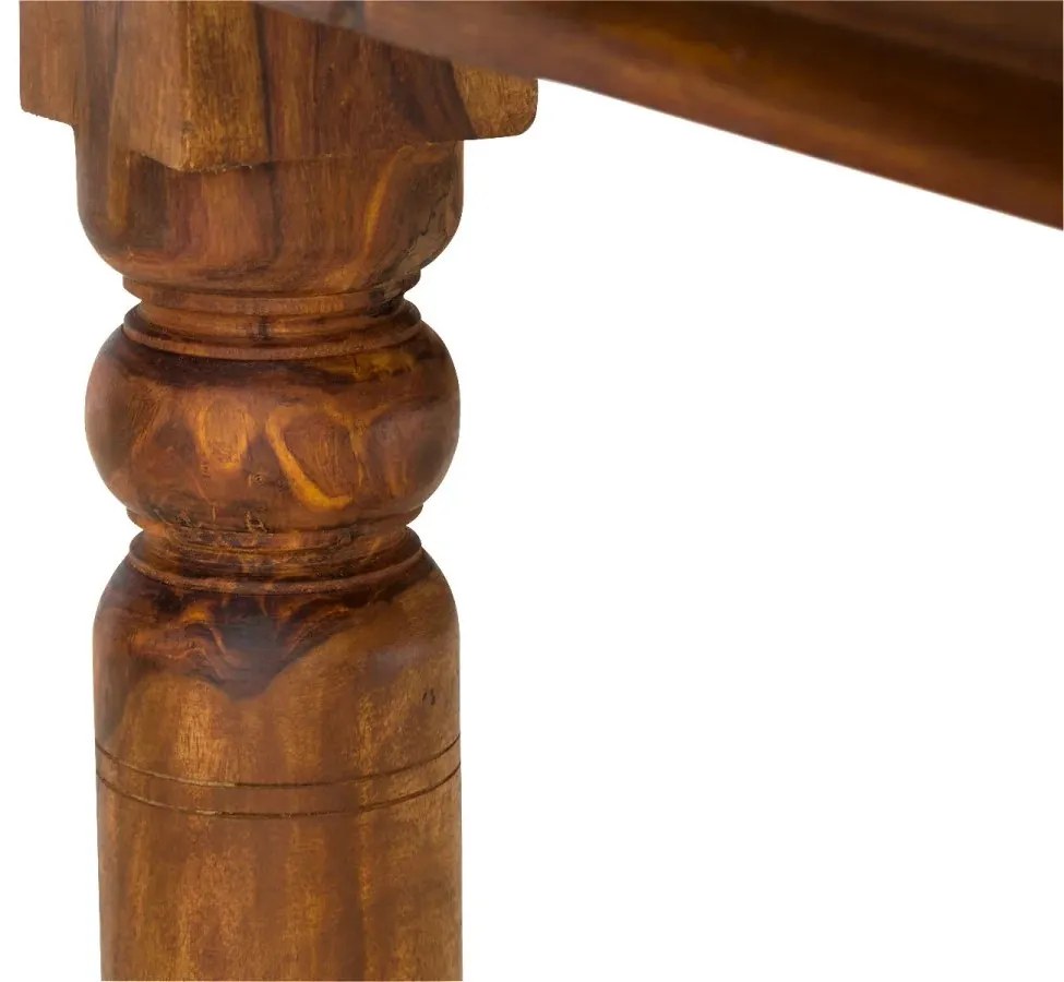 furniture-nabytek.cz - Masivní jídelní stůl Merlin z palisandru, lakovaný, hnědý – 120×80 cm