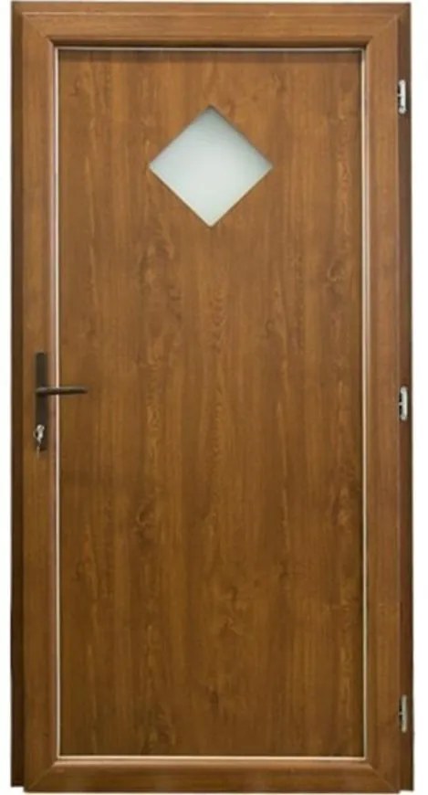 Dvere vchodové Madeleine Eco D19 90p 98x198x6 zlatý dub