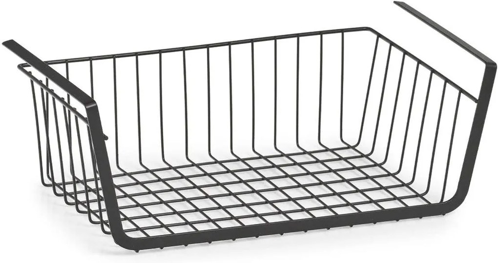 Zeller Present Prídavný závesný kôš pod policu, čierny UNDER, 41x26x15 cm