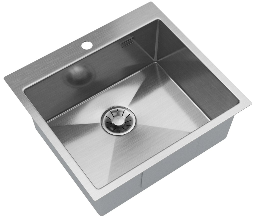 Gamma Gamma, 1-komorový nerezový drez 550x500x210 mm, oceľová, GMA-S5550-CH