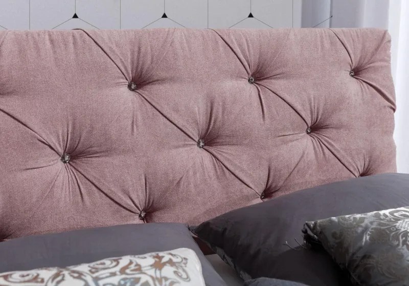 Boxspingová posteľ Marvin, ružová 160x200cm (kronos 29/BLN 04)