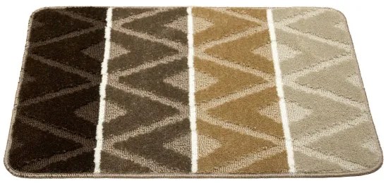 Sada kúpeľňových koberčekov PALMA hnedá / béžová, kosoštvorce