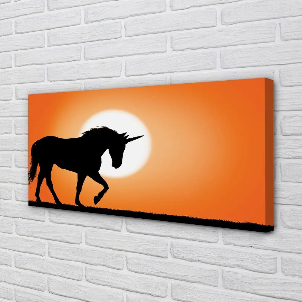 Obraz na plátne Sunset Unicorn 140x70 cm
