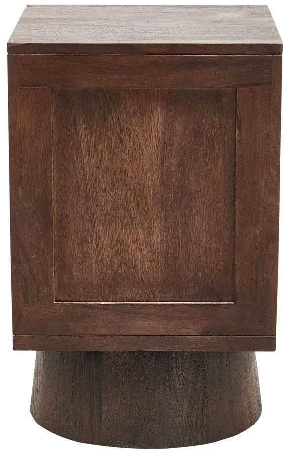 Tmavohnedý nočný stolík z mangového dreva Crumble – WOOOD