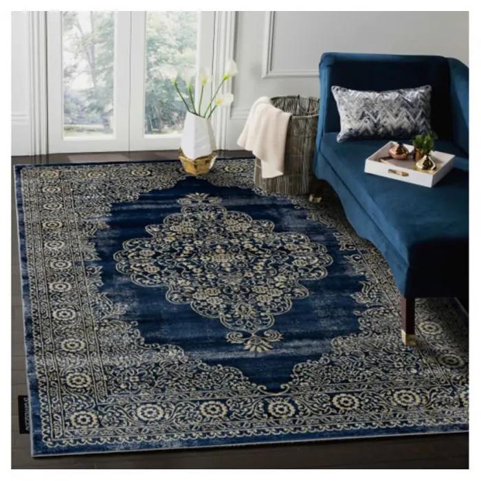 Kusový koberec Avra tmavo modrý 200x290cm