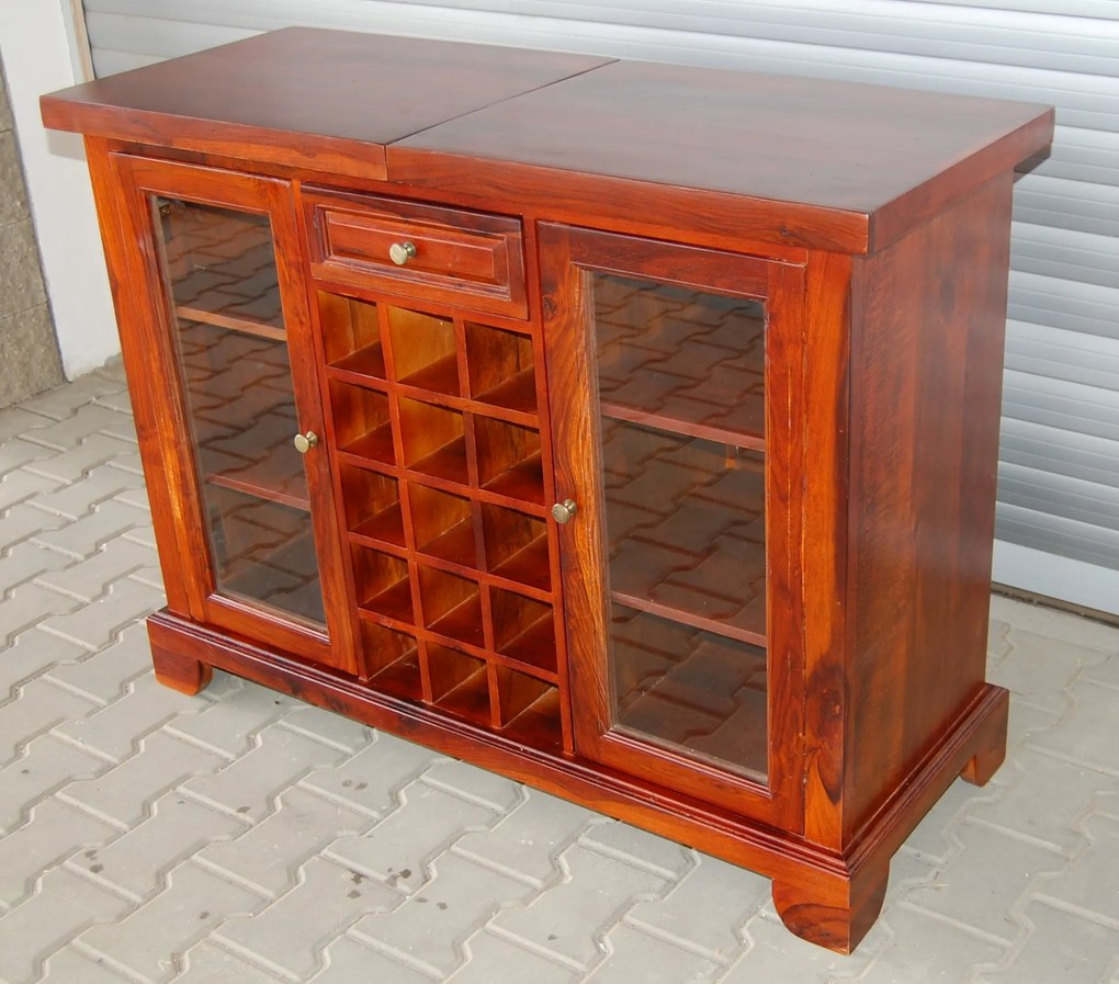 furniture-nabytek.cz - Domácí bar 120x90x50 z dřeva palisandr