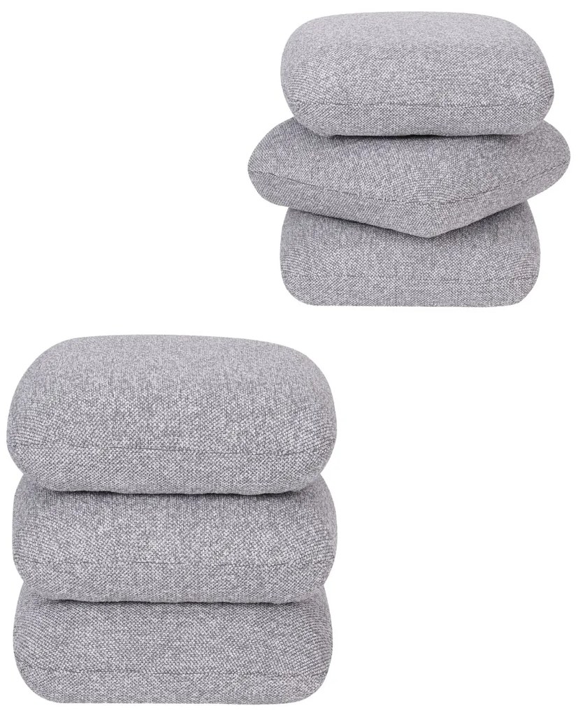 Moderný otočný taburet Vario do obývačky, sivý