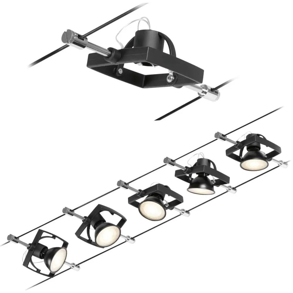 Paulmann 94434 - SADA 5xGU5,3/10W Bodové svietidlo MAC 230V čierna