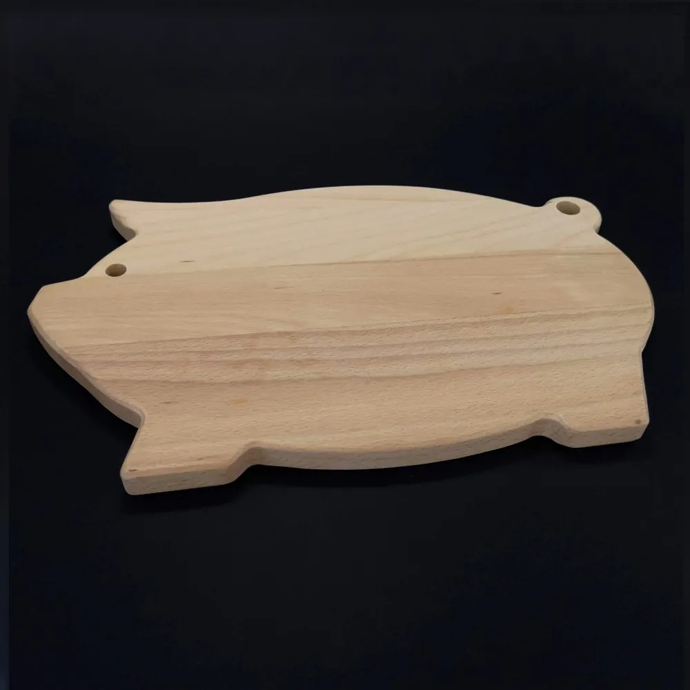 AMADEA Drevená doštička servírovacia v tvare ošípanej, masívne drevo, 36x22x2 cm