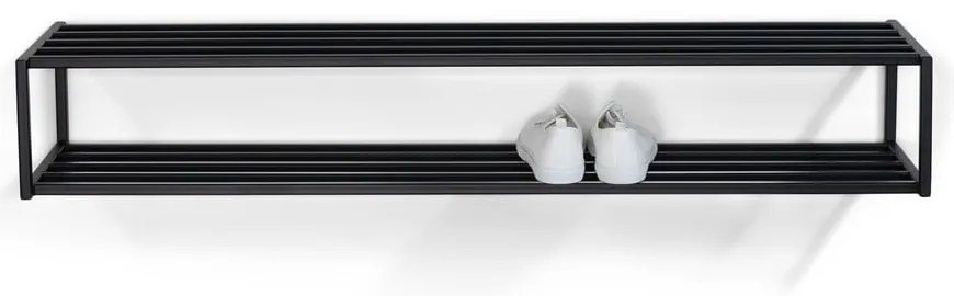 Čierna kovová závesná skrinka na topánky 118x20,5x30,5 cm School – Spinder Design