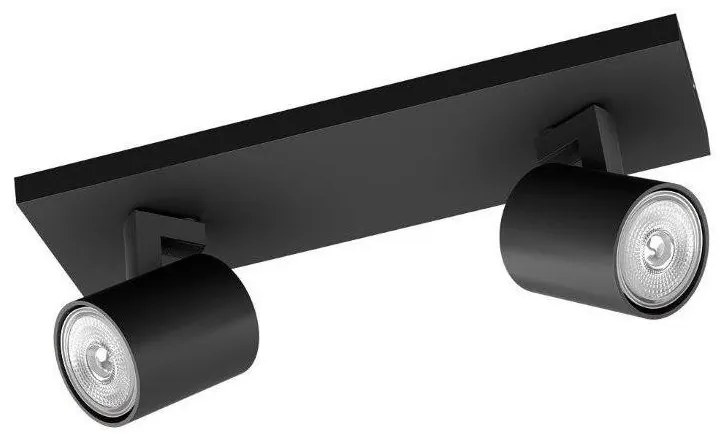 Philips - Bodové svietidlo RUNNER 2xGU10/20W/230V čierna