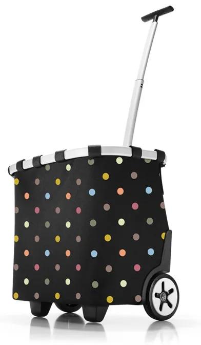 Taška na kolieskach CARRYCRUISER dots z polyesteru a hliníku 42x47,5x32 cm v čiernej farbe s farebnými bodkami, Reisenthel