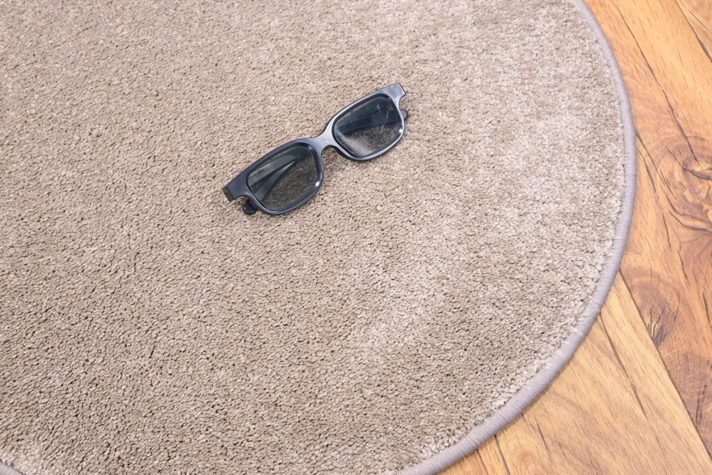 Vopi, Kusový koberec Laguna béžová kruh, 57x57 (priemer) kruh, béžová, obývacia izba