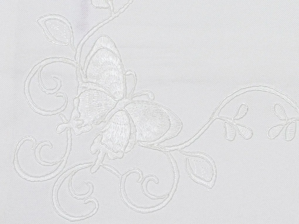 Dekoračná obliečka na vankúš BUTTERFLY DANCE 40x40 cm, biela