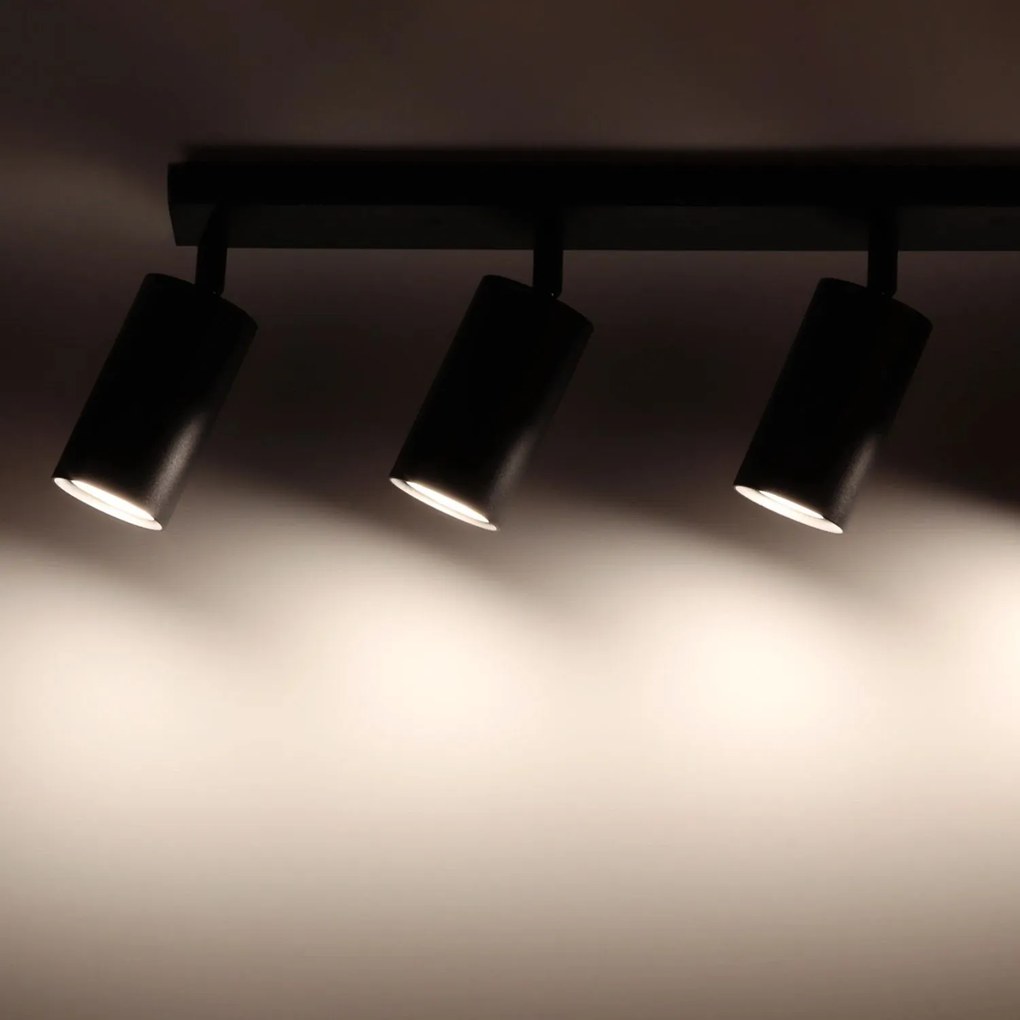 Toolight Toolight, stropné svietidlo 6xGU10 APP1242-6C, čierna, OSW-40097