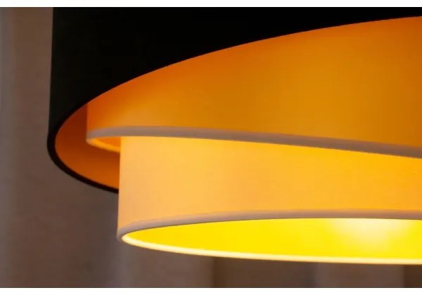 Duolla - Prisadený luster KOBO 1xE27/15W/230V pr. 45 cm čierna/zlatá/krémová