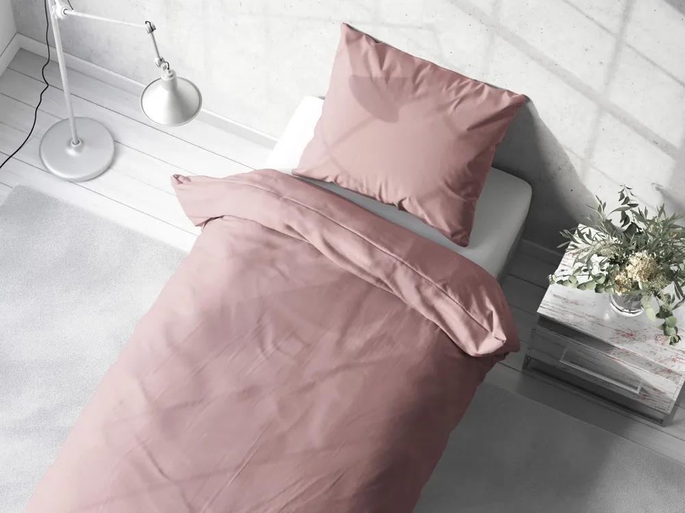 Biante Bavlnené jednofarebné posteľné obliečky Torino TON-005 Svetlo ružové Dvojlôžko francúzske 240x200 a 2ks 70x90 cm