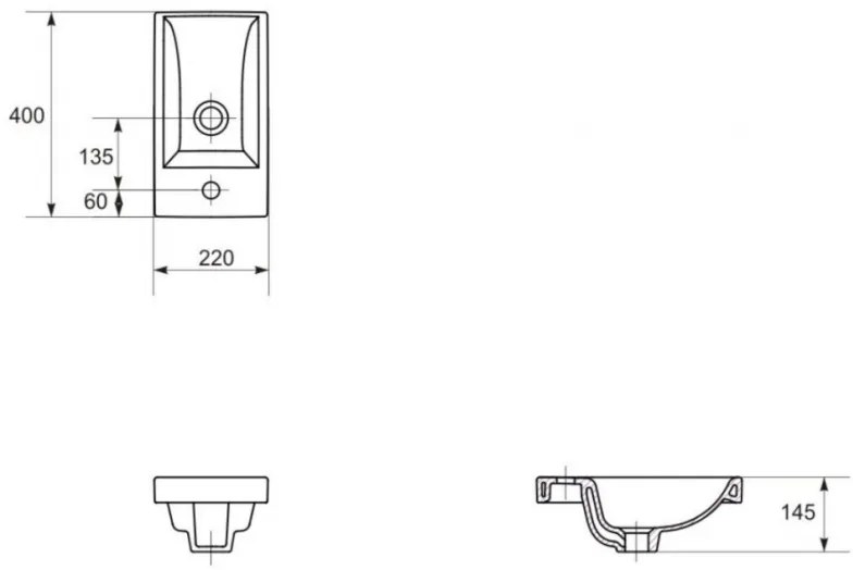 Cersanit SET 888 LARA COMO 40 cm, skrinka s umývadlom, šedá S801-189 - Cersanit