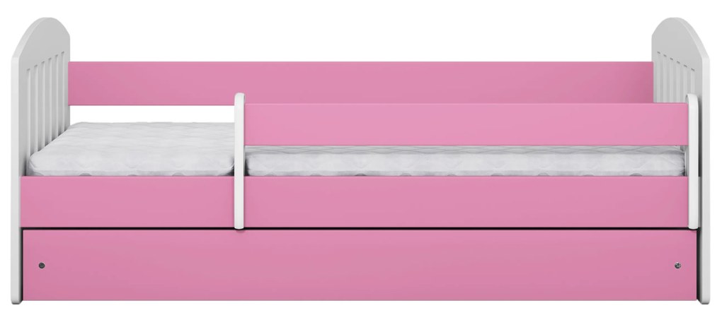 Detská posteľ s úložným priestorom Klasik 140x80 cm, ružová
