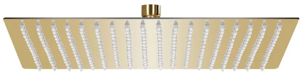 vidaXL Dažďová sprchová hlavica, oceľ 50x50 cm, štvorcová, zlatá | BIANO
