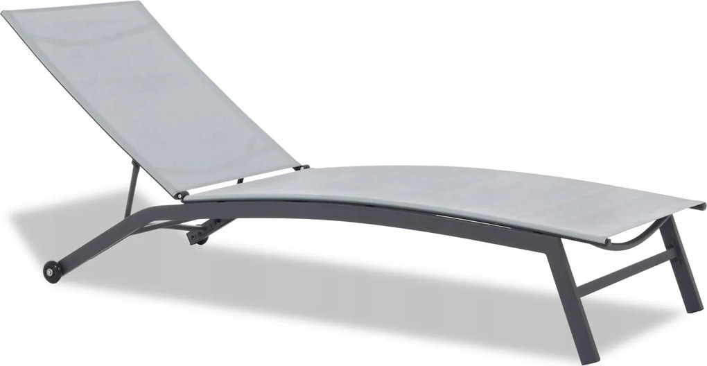 CH Záhradné polohovateľné lehátko Vega - sivá