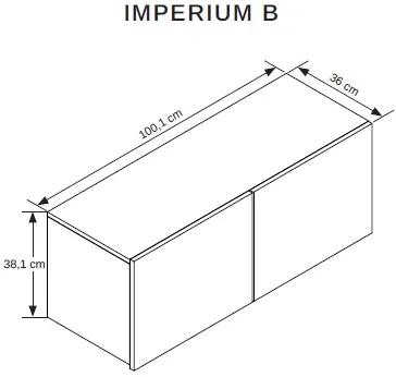 Obývacia zostava Imperium 1 - biela / čierny lesk