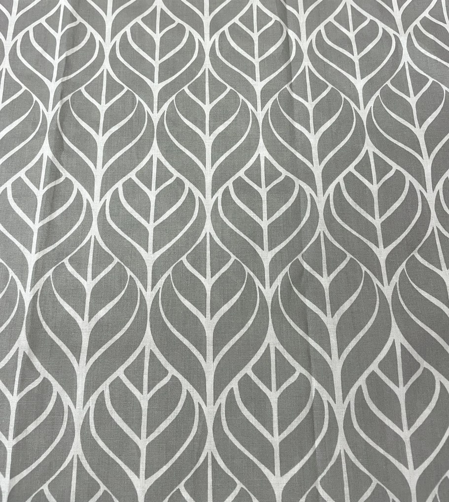 Obliečky bavlnené Leaf sivý 140x200cm+90x70cm