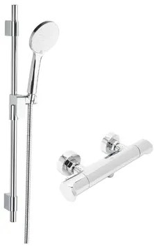Sprchová batéria SAT Dark so sprchovacím setom 150 mm chróm SATBSDA268CRSET