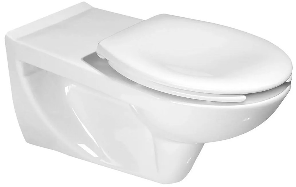 Sapho Cersanit Etiuda, WC závesné predĺžené 73x37,5 cm, Rimless, biela, K670-002