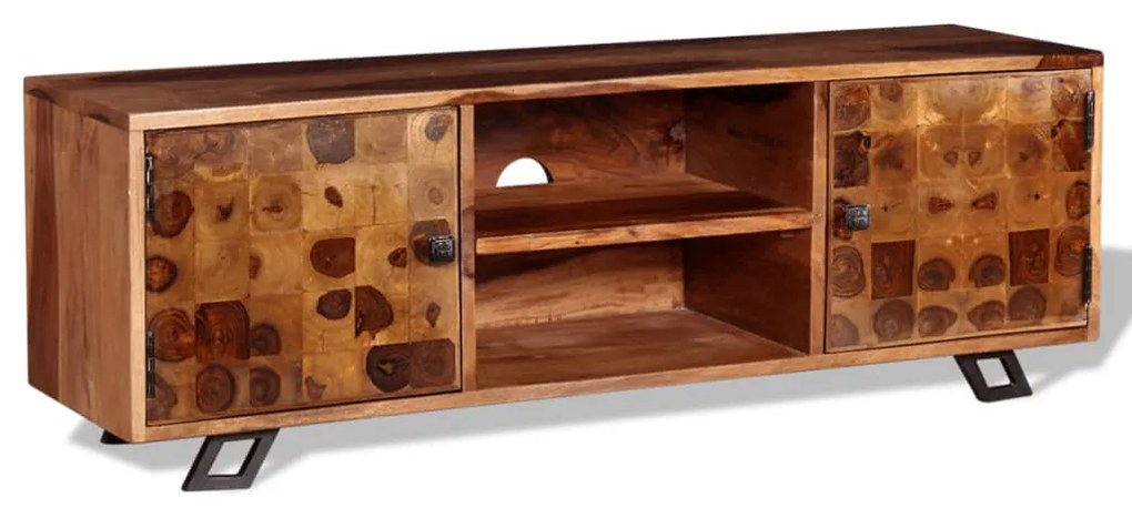 vidaXL TV stolík z masívneho sheeshamového dreva, 120x30x40 cm