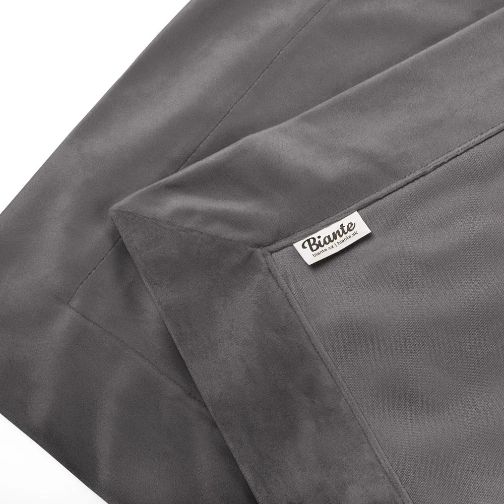 Biante Zamatový prehoz na posteľ Velvet Prémium SVP-017 Tmavo sivý 200x220 cm