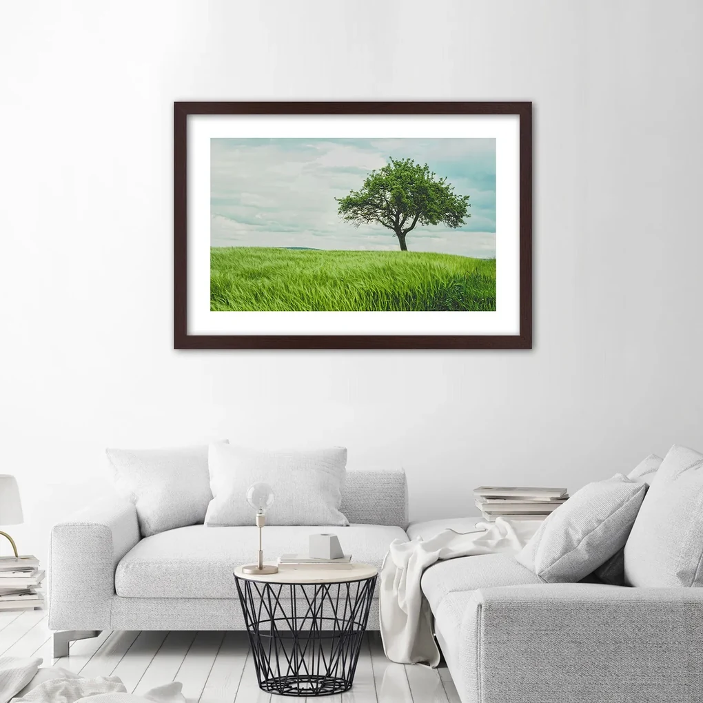 Gario Plagát Strom v poli Farba rámu: Bez rámu, Rozmery: 60 x 40 cm