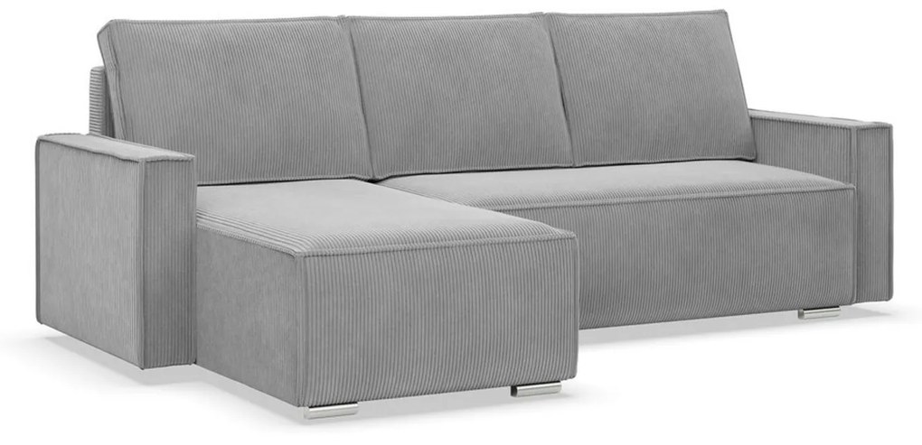 Rohová rozkladacia sedacia súprava LUCCA Sivá I
