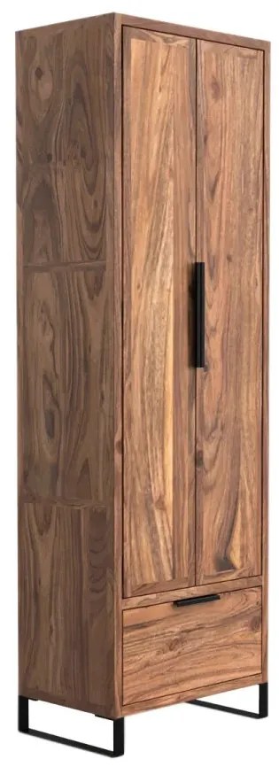 furniture-nabytek.cz - Masívna šatní skriňa Sydney z akácie, lakovaná, hnedá