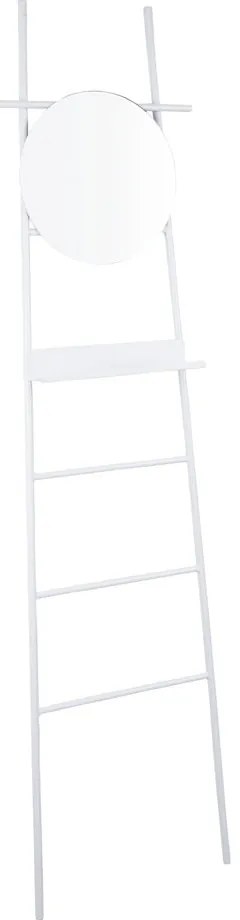 Biely dekorativny vešiak so zrkadlom Leitmotiv Glint