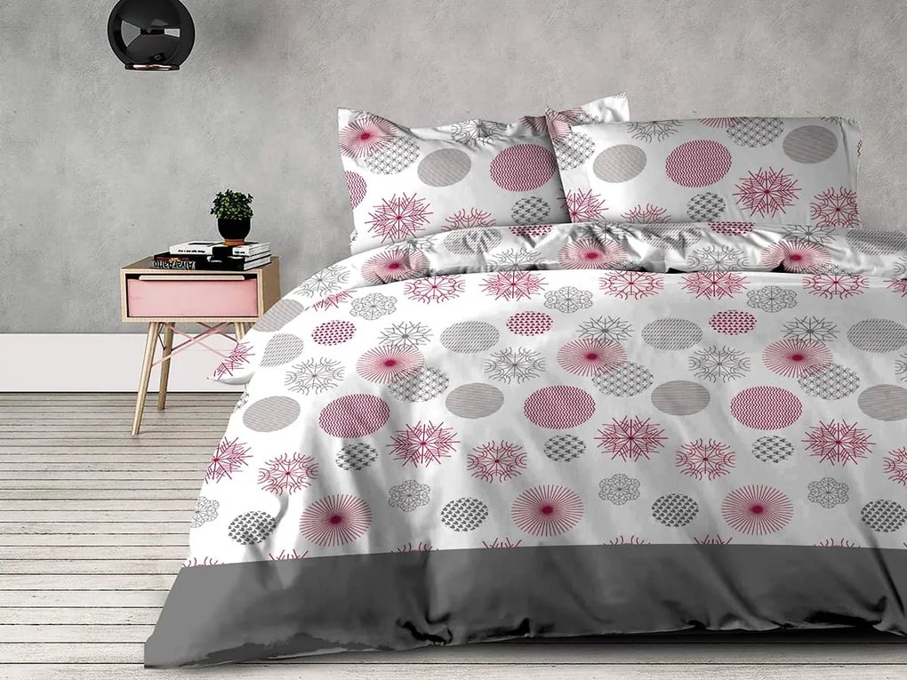 XPOSE® Flanelové obliečky GEMA - biele/sivé