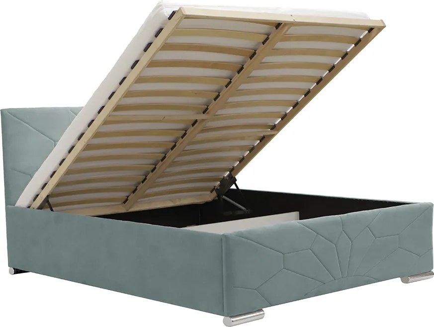 Čalúnená posteľ s úložným priestorom SOLO 140 x 200 cm Čierna