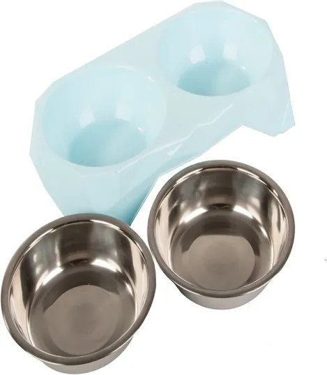 Kovová miska pre psov a mačky 2 x 350 ML