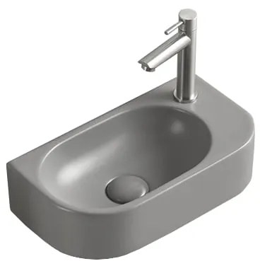 Mexen Viera, umývadlo na dosku 40x21x12 cm, ľavé, svetlá šedá matná, 21274061L