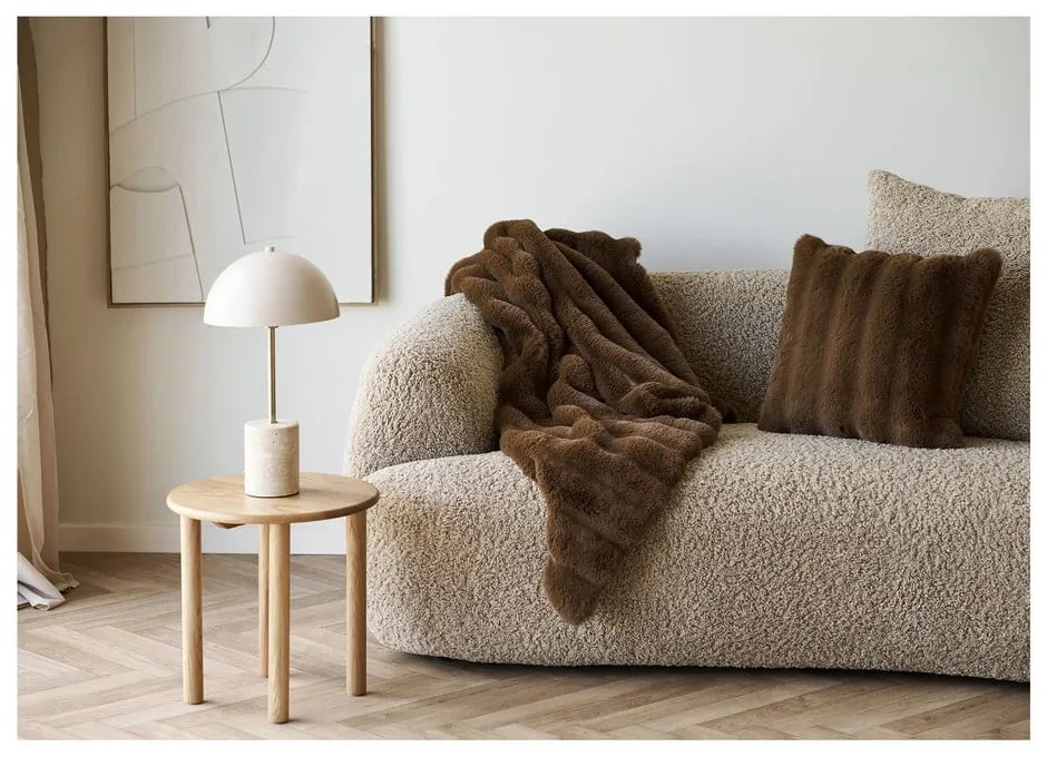 Hnedá deka z umelej kožušiny 130x180 cm Galena – House Nordic