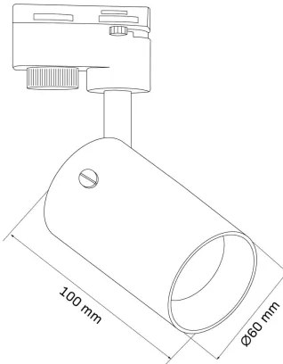 Bodové svietidlo do lištového systému SMOKY 1xGU10/10W/230V čierna