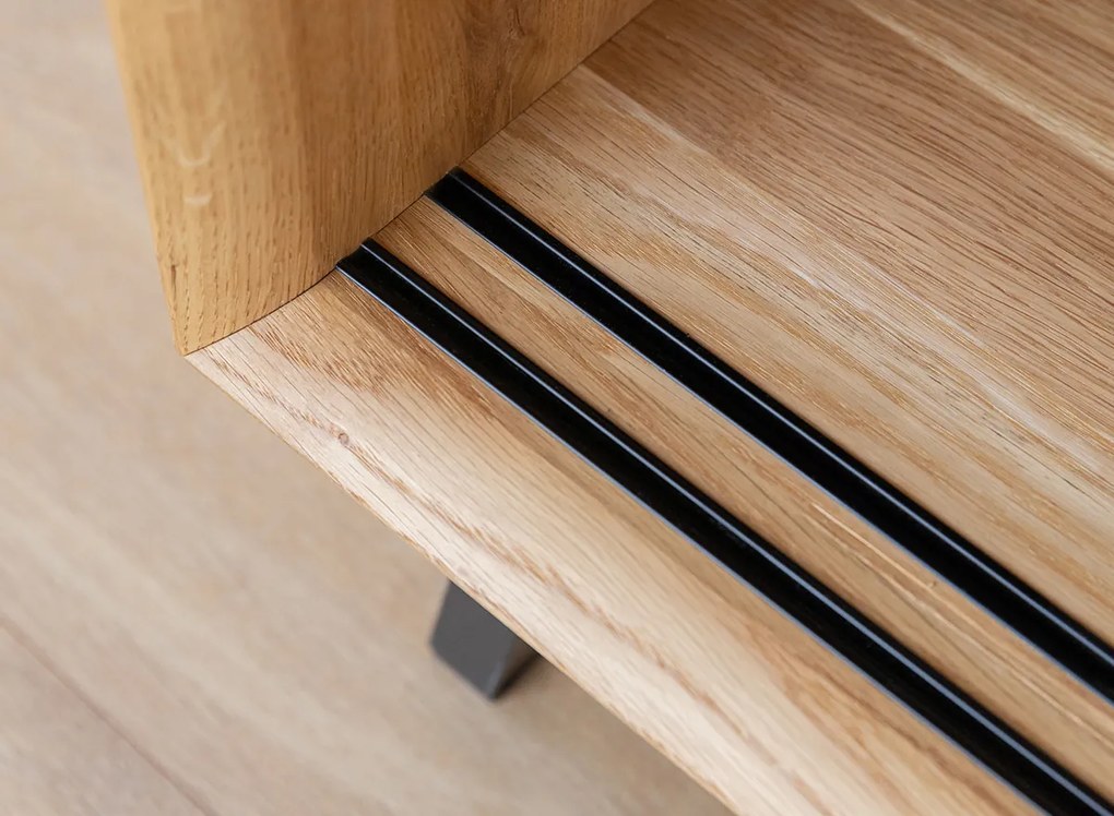 PROXIMA.store - Luxusný dubový TV stolík - MODERN LOFT FARBA: dub, ROZMER: dĺžka TV stolíka 200 cm