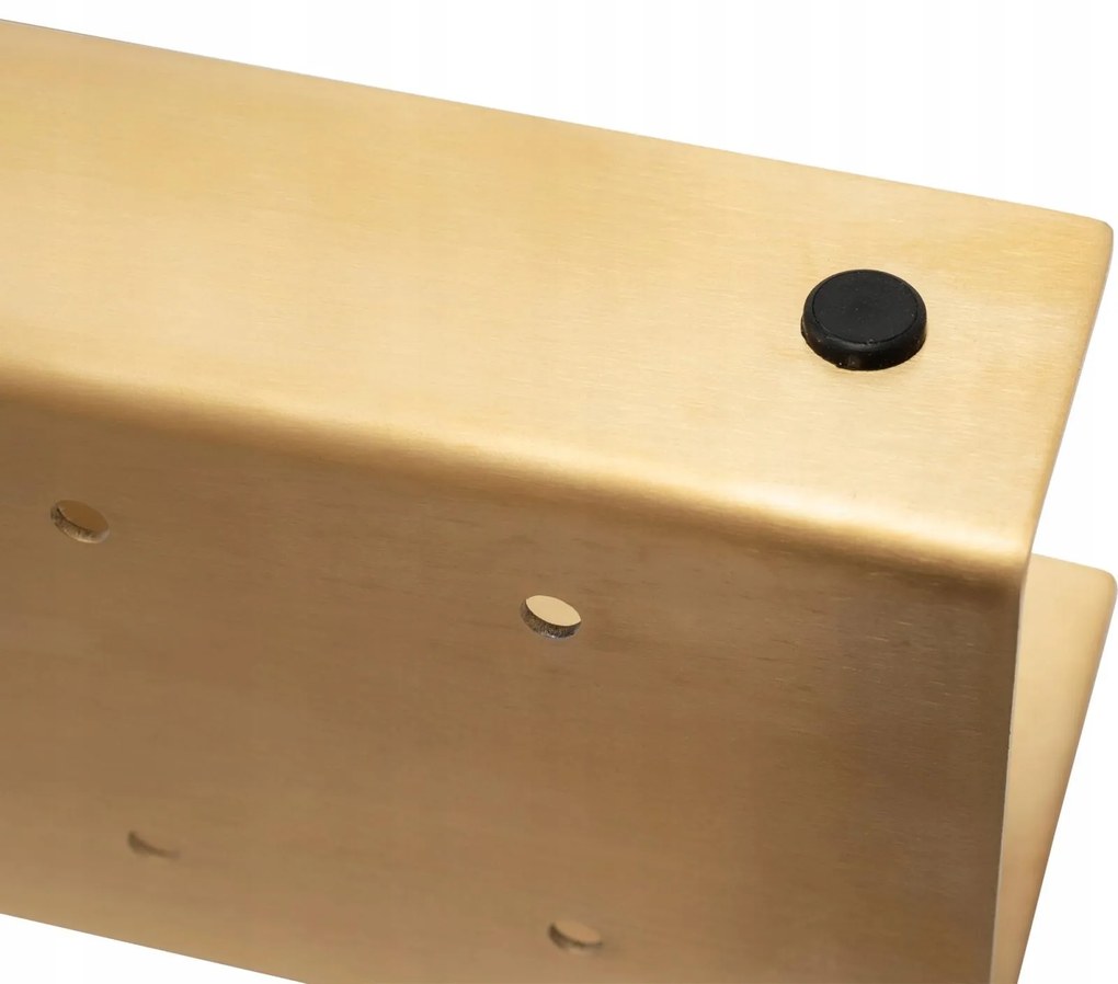 Kovová polica a vešiak na uteráky do sprchových kútov REA TORI - brúsená zlatá