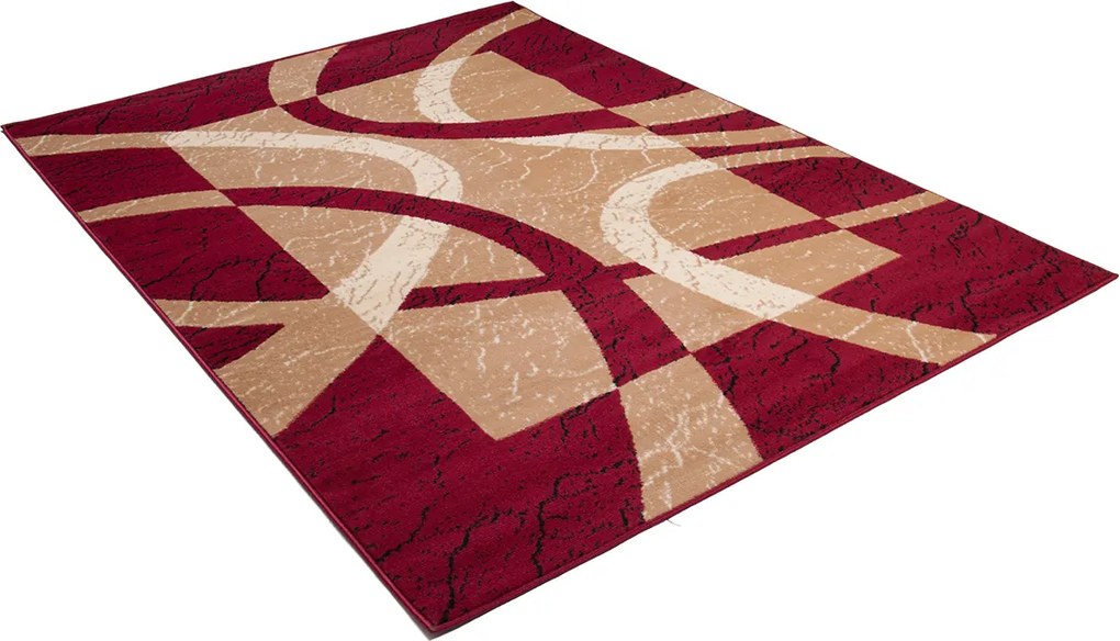 TA Koberec 3707A ČERVENÝ LACNÝ PP BLX Rozmer: 160x220 cm