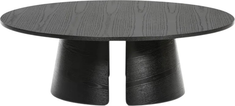 Čierny konferenčný stolík Teulat Cep, ø 110 cm