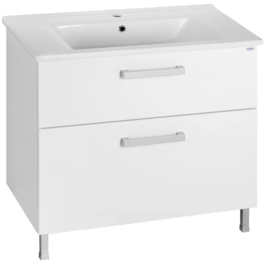Aqualine Aqualine, ZUNO 85 nábytkové umývadlo 85x45cm, biela, 9085