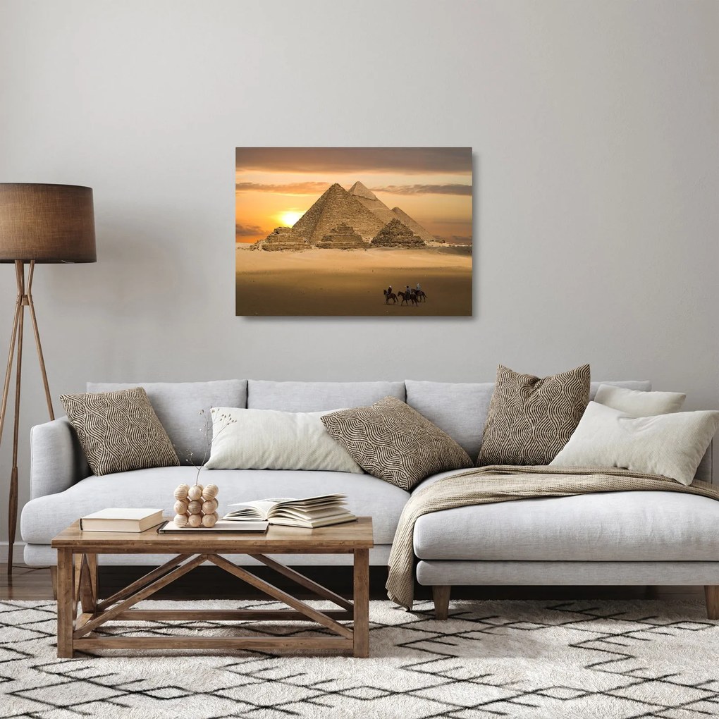 Sklenený obraz - Pyramídy (70x50 cm)