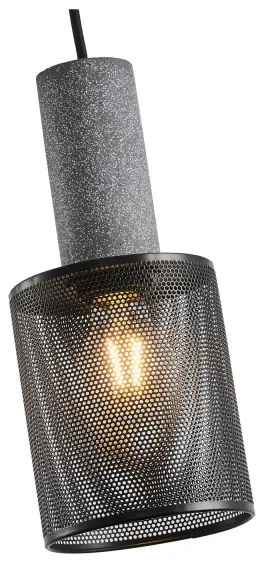 Luster na lanku 1xE27/40W/230V čierna