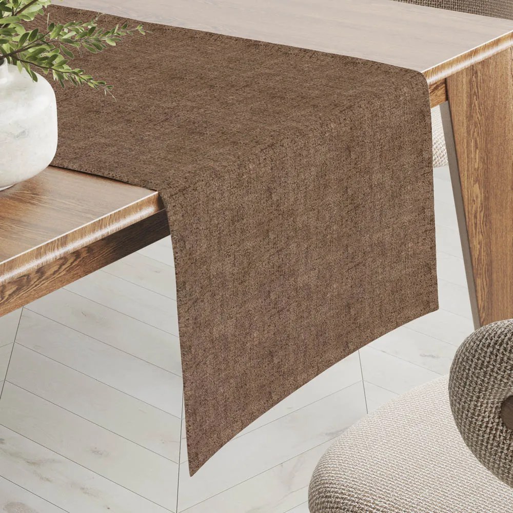 Biante Dekoračný behúň na stôl PML-120 Hnedá režná 20x120 cm